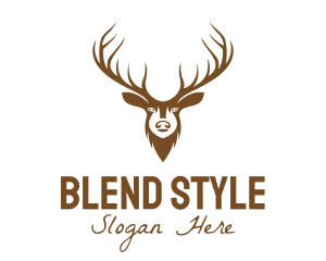 Brown Elk Head logo design