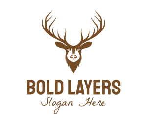 Brown Elk Head logo design