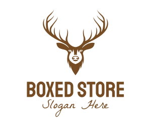 Brown Elk Head logo design