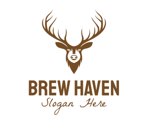 Brown Elk Head logo design