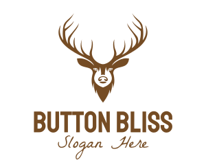 Brown Elk Head logo design