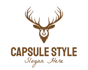 Brown Elk Head logo design