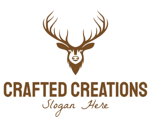 Brown Elk Head logo design