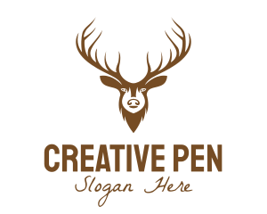 Brown Elk Head logo design