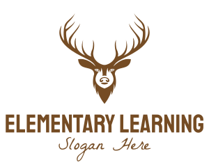 Brown Elk Head logo design