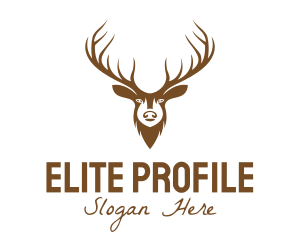 Brown Elk Head logo design