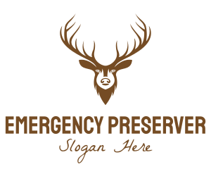 Brown Elk Head logo design