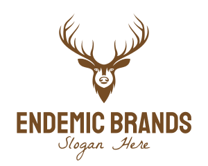 Brown Elk Head logo design