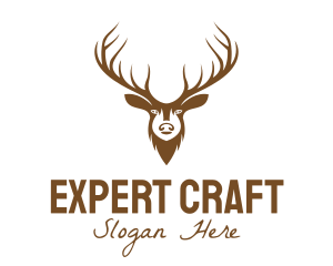 Brown Elk Head logo design