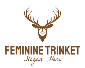 Brown Elk Head logo design