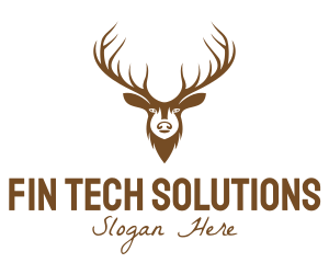 Brown Elk Head logo design