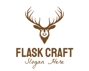 Brown Elk Head logo design