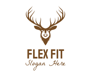 Brown Elk Head logo design