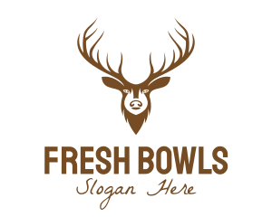 Brown Elk Head logo design