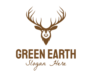 Brown Elk Head logo design