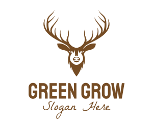 Brown Elk Head logo design