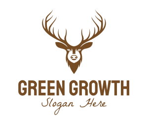 Brown Elk Head logo design