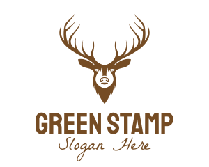 Brown Elk Head logo design