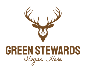 Brown Elk Head logo design