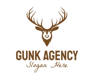 Brown Elk Head logo design