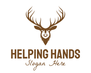 Brown Elk Head logo design