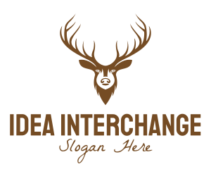 Brown Elk Head logo design