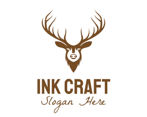 Brown Elk Head logo design