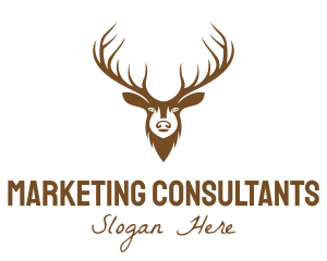 Brown Elk Head logo design