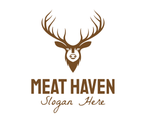 Brown Elk Head logo design