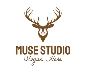 Brown Elk Head logo design