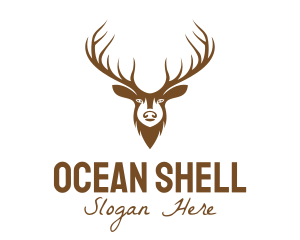 Brown Elk Head logo design