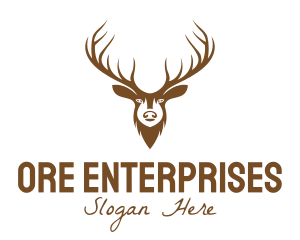 Brown Elk Head logo design