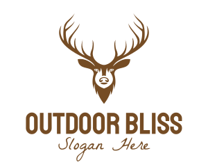 Brown Elk Head logo design