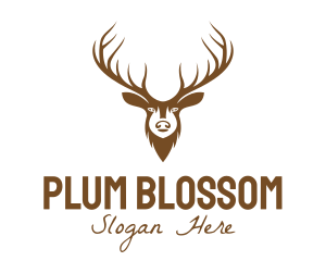 Brown Elk Head logo design