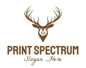 Brown Elk Head logo design