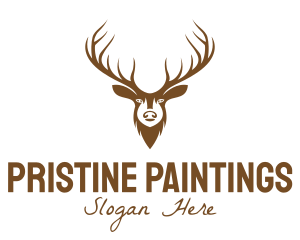 Brown Elk Head logo design