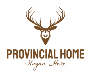 Brown Elk Head logo design