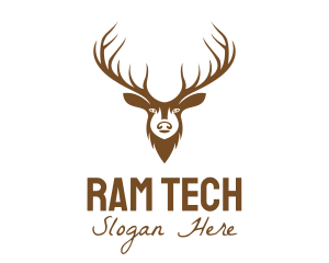 Brown Elk Head logo design