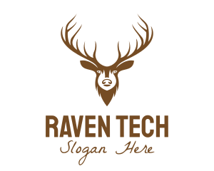 Brown Elk Head logo design