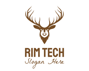 Brown Elk Head logo design