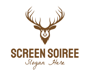 Brown Elk Head logo design