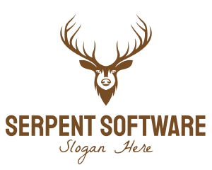 Brown Elk Head logo design