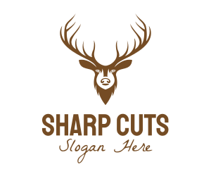 Brown Elk Head logo design