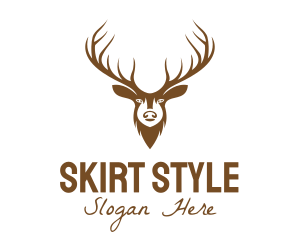 Brown Elk Head logo design