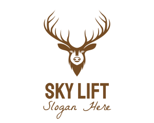 Brown Elk Head logo design