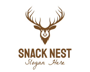 Brown Elk Head logo design