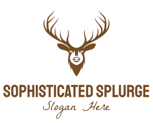 Brown Elk Head logo design