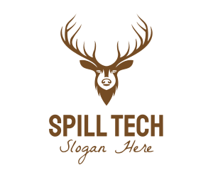 Brown Elk Head logo design