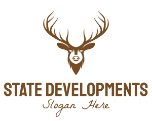 Brown Elk Head logo design