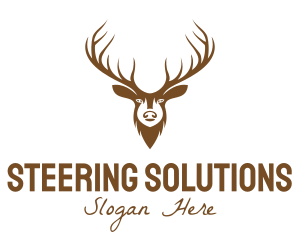 Brown Elk Head logo design